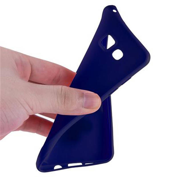 Cadorabo Hoesje geschikt voor Samsung Galaxy A5 2016 in CANDY DONKER BLAUW - Beschermhoes TPU silicone Case Cover