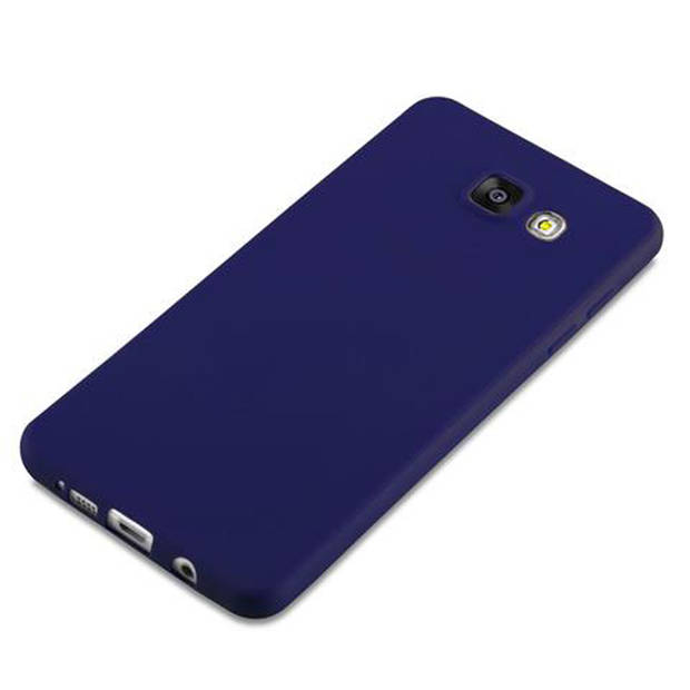 Cadorabo Hoesje geschikt voor Samsung Galaxy A5 2016 in CANDY DONKER BLAUW - Beschermhoes TPU silicone Case Cover