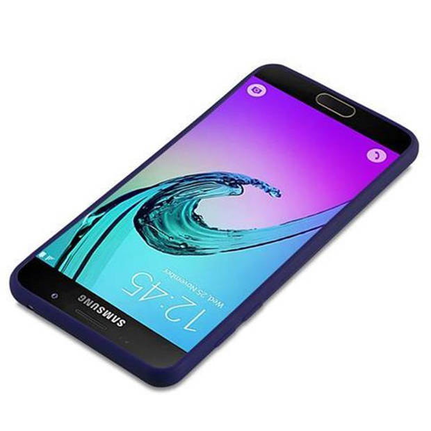 Cadorabo Hoesje geschikt voor Samsung Galaxy A5 2016 in CANDY DONKER BLAUW - Beschermhoes TPU silicone Case Cover