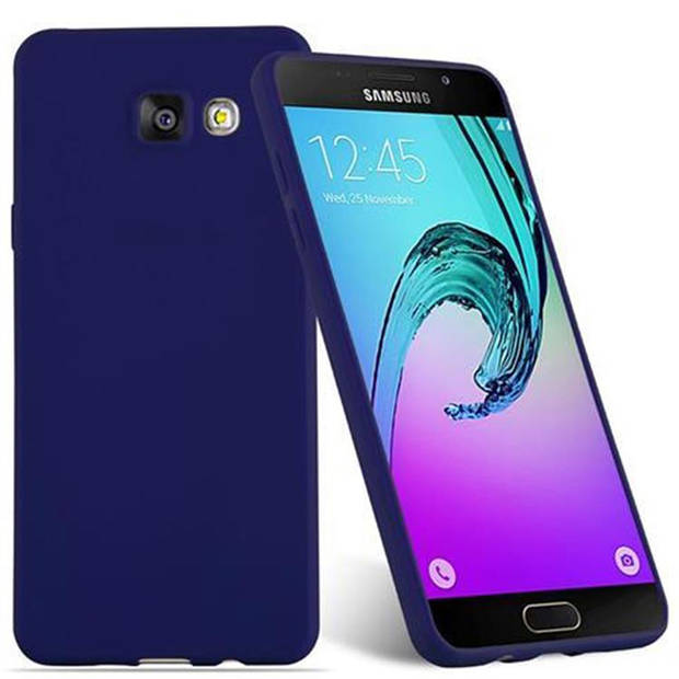 Cadorabo Hoesje geschikt voor Samsung Galaxy A5 2016 in CANDY DONKER BLAUW - Beschermhoes TPU silicone Case Cover