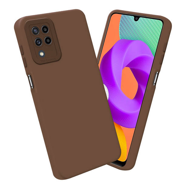 Cadorabo Hoesje geschikt voor Samsung Galaxy M22 / M32 4G in FLUID BRUIN - Beschermhoes TPU silicone Cover Case