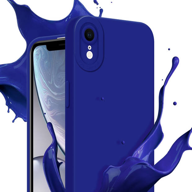 Cadorabo Hoesje geschikt voor Apple iPhone XR in FLUID BLAUW - Beschermhoes TPU silicone Cover Case