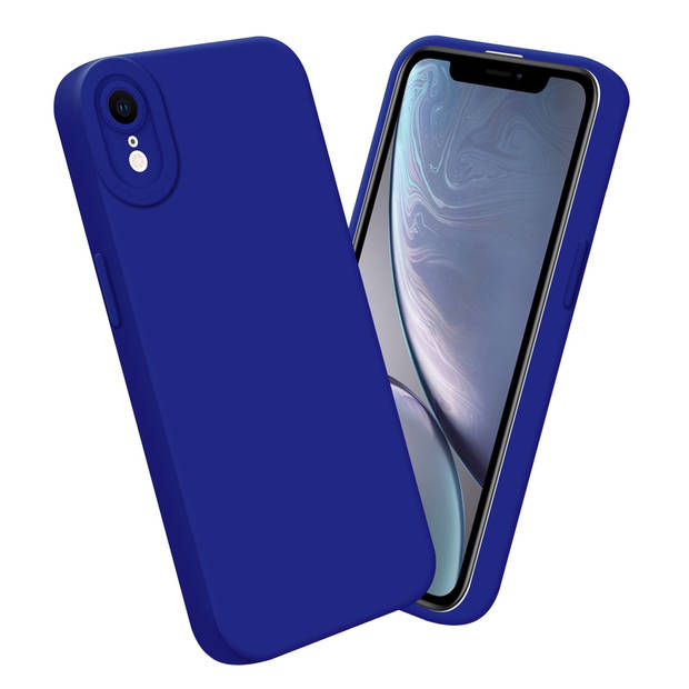 Cadorabo Hoesje geschikt voor Apple iPhone XR in FLUID BLAUW - Beschermhoes TPU silicone Cover Case