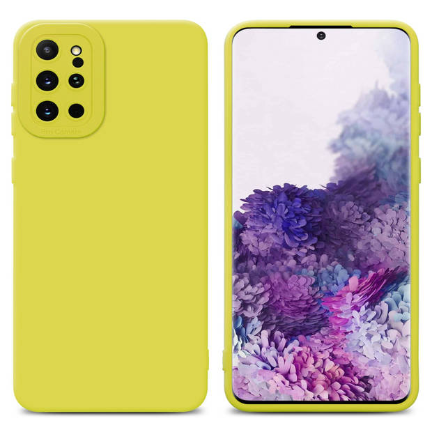 Cadorabo Hoesje geschikt voor Samsung Galaxy S20 PLUS in FLUID GEEL - Beschermhoes TPU silicone Cover Case