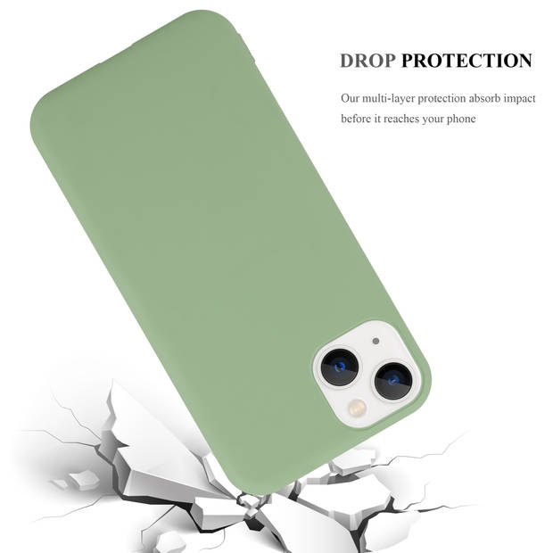 Cadorabo Hoesje geschikt voor Apple iPhone 14 in CANDY PASTEL GROEN - Beschermhoes TPU silicone Case Cover