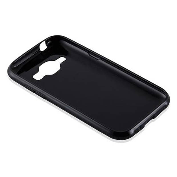 Cadorabo Hoesje geschikt voor Samsung Galaxy J1 2015 in ZWART - Beschermhoes Cover gemaakt van TPU Silicone Case