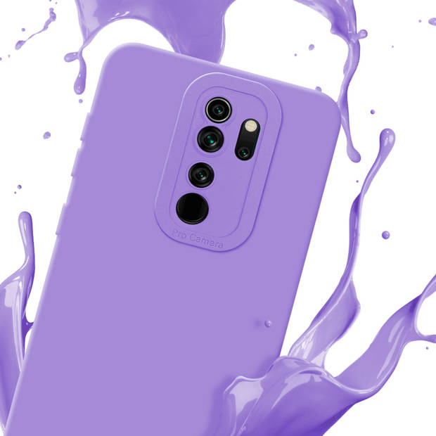 Cadorabo Hoesje geschikt voor Xiaomi RedMi NOTE 8 PRO in FLUID LICHT PAARS - Beschermhoes TPU silicone Cover Case