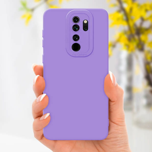 Cadorabo Hoesje geschikt voor Xiaomi RedMi NOTE 8 PRO in FLUID LICHT PAARS - Beschermhoes TPU silicone Cover Case