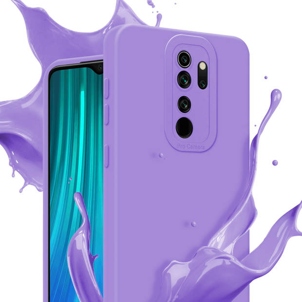 Cadorabo Hoesje geschikt voor Xiaomi RedMi NOTE 8 PRO in FLUID LICHT PAARS - Beschermhoes TPU silicone Cover Case