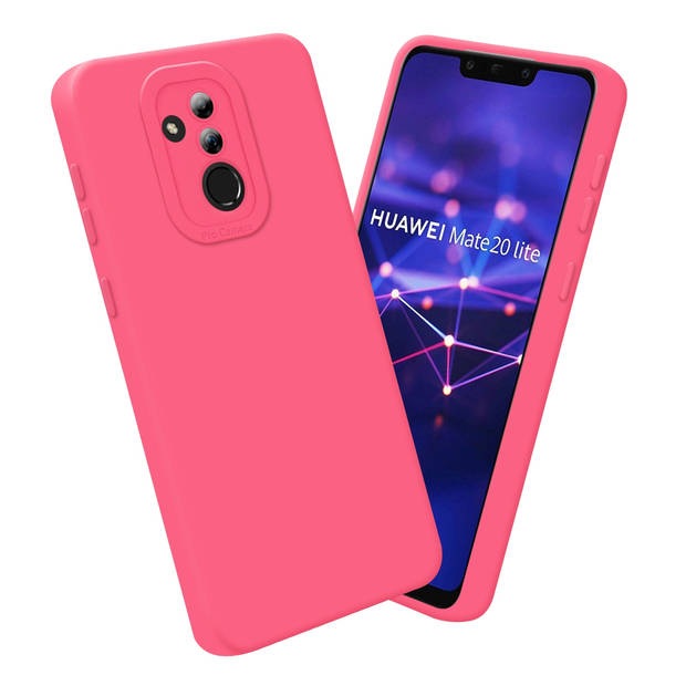 Cadorabo Hoesje geschikt voor Huawei MATE 20 LITE in FLUID ROOD - Beschermhoes TPU silicone Cover Case