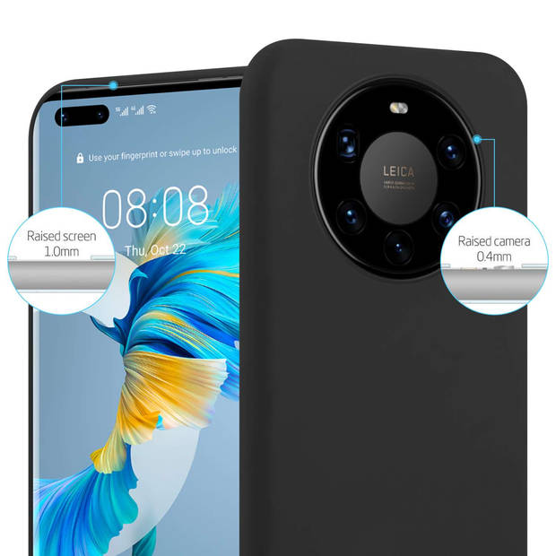 Cadorabo Hoesje geschikt voor Huawei MATE 40 PRO in CANDY ZWART - Beschermhoes TPU silicone Case Cover