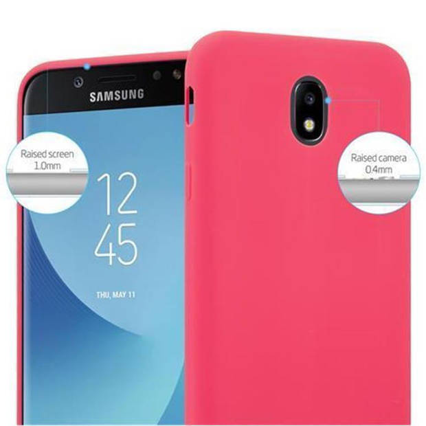 Cadorabo Hoesje geschikt voor Samsung Galaxy J5 2017 in CANDY ROOD - Beschermhoes TPU silicone Case Cover