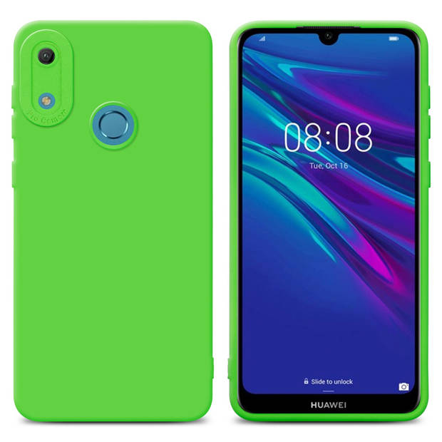 Cadorabo Hoesje geschikt voor Huawei Y6 2019 in FLUID GROEN - Beschermhoes TPU silicone Cover Case