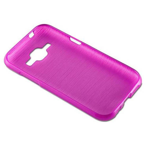 Cadorabo Hoesje geschikt voor Samsung Galaxy J1 2015 in ROZE - Beschermhoes TPU silicone Case Cover Brushed