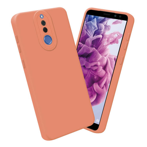 Cadorabo Hoesje geschikt voor Huawei MATE 10 LITE in FLUID LICHT ORANJE - Beschermhoes TPU silicone Cover Case