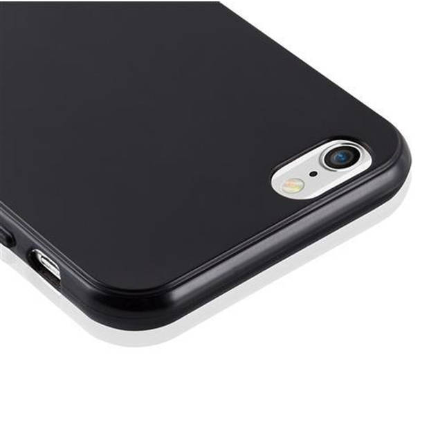 Cadorabo Hoesje geschikt voor Apple iPhone 6 / 6S in ZWART - Beschermhoes Cover gemaakt van TPU Silicone Case