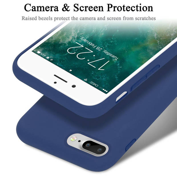 Cadorabo Hoesje geschikt voor Apple iPhone 7 PLUS / 7S PLUS / 8 PLUS Case in LIQUID BLAUW - Beschermhoes TPU silicone