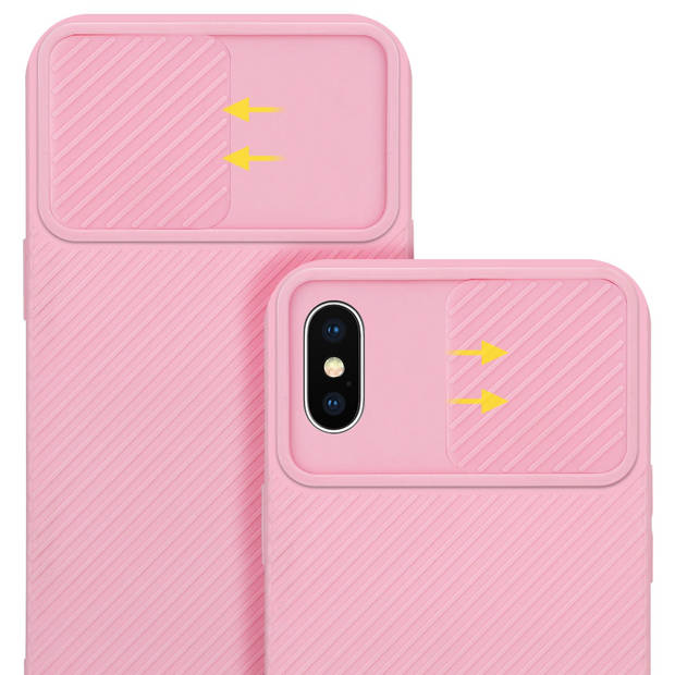 Cadorabo Hoesje geschikt voor Apple iPhone XS MAX in Bonbon Roze - Beschermhoes TPU-silicone Case Cover