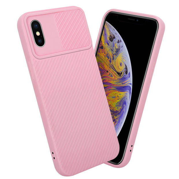 Cadorabo Hoesje geschikt voor Apple iPhone XS MAX in Bonbon Roze - Beschermhoes TPU-silicone Case Cover