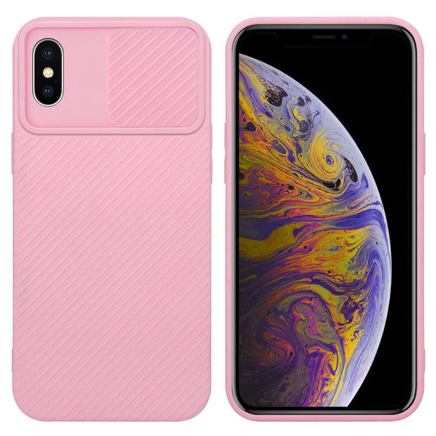 Cadorabo Hoesje geschikt voor Apple iPhone XS MAX in Bonbon Roze - Beschermhoes TPU-silicone Case Cover