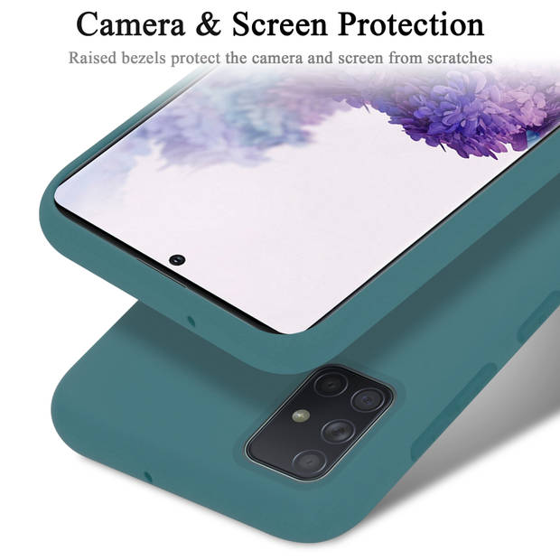 Cadorabo Hoesje geschikt voor Samsung Galaxy A71 4G Case in LIQUID GROEN - Beschermhoes TPU silicone Cover