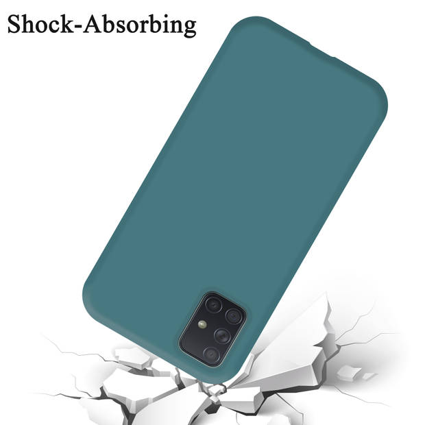 Cadorabo Hoesje geschikt voor Samsung Galaxy A71 4G Case in LIQUID GROEN - Beschermhoes TPU silicone Cover