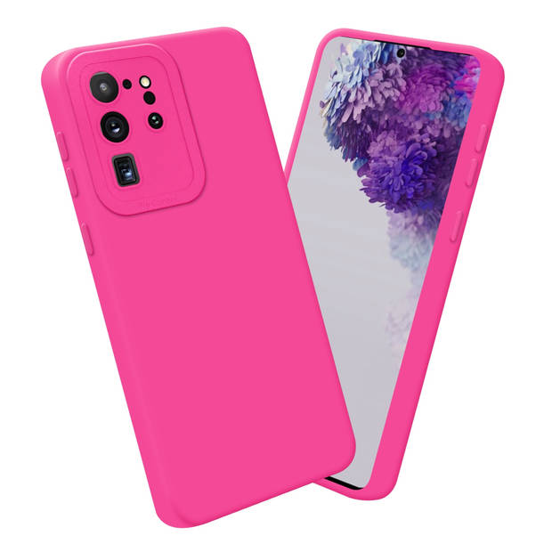 Cadorabo Hoesje geschikt voor Samsung Galaxy S20 ULTRA in FLUID HOTPINK - Beschermhoes TPU silicone Cover Case