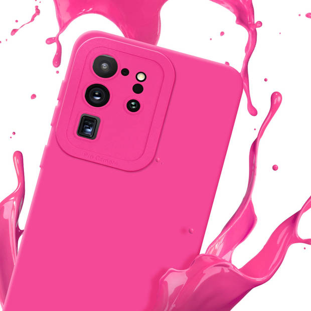 Cadorabo Hoesje geschikt voor Samsung Galaxy S20 ULTRA in FLUID HOTPINK - Beschermhoes TPU silicone Cover Case