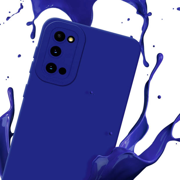 Cadorabo Hoesje geschikt voor Samsung Galaxy S20 in FLUID BLAUW - Beschermhoes TPU silicone Cover Case