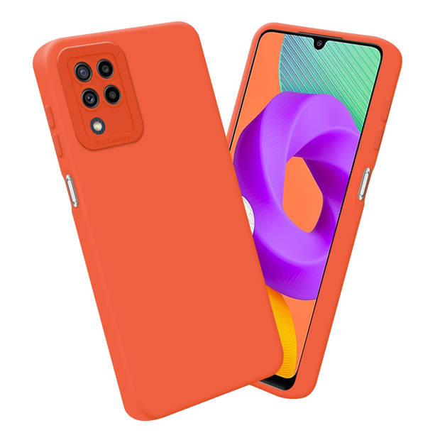 Cadorabo Hoesje geschikt voor Samsung Galaxy M22 / M32 4G in FLUID ORANJE - Beschermhoes TPU silicone Cover Case