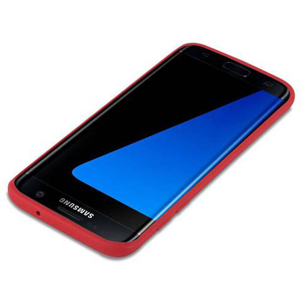 Cadorabo Hoesje geschikt voor Samsung Galaxy S7 EDGE in CANDY ROOD - Beschermhoes TPU silicone Case Cover