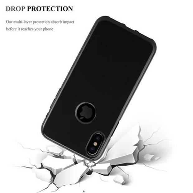 Cadorabo Hoesje geschikt voor Apple iPhone X / XS in ZWART - Beschermhoes Cover gemaakt van TPU Silicone Case