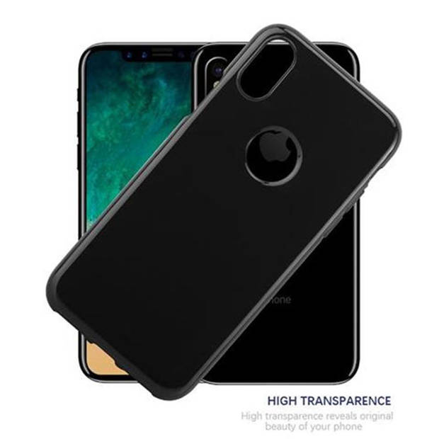 Cadorabo Hoesje geschikt voor Apple iPhone X / XS in ZWART - Beschermhoes Cover gemaakt van TPU Silicone Case