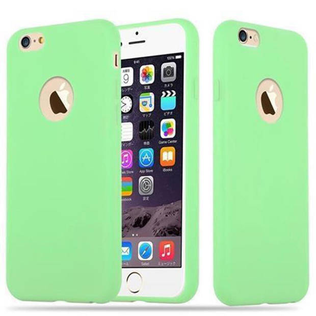 Cadorabo Hoesje geschikt voor Apple iPhone 6 PLUS / 6S PLUS in CANDY PASTEL GROEN - Beschermhoes TPU silicone Case Cover