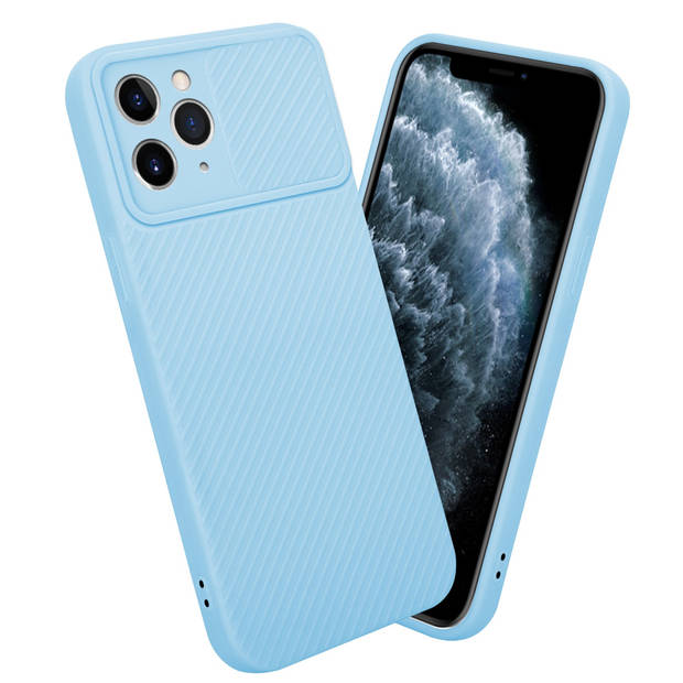 Cadorabo Hoesje geschikt voor Apple iPhone 11 PRO in Bonbon Licht Blauw - Beschermhoes TPU-silicone Case Cover