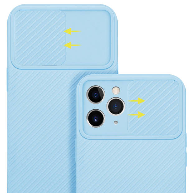 Cadorabo Hoesje geschikt voor Apple iPhone 11 PRO MAX in Bonbon Licht Blauw - Beschermhoes TPU-silicone Case Cover