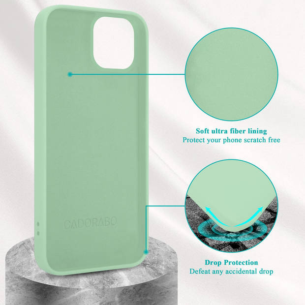 Cadorabo Hoesje geschikt voor Apple iPhone 14 Case in LIQUID LICHT GROEN - Beschermhoes TPU silicone Cover