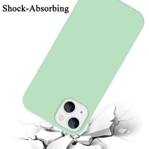 Cadorabo Hoesje geschikt voor Apple iPhone 14 PLUS Case in LIQUID LICHT GROEN - Beschermhoes TPU silicone Cover