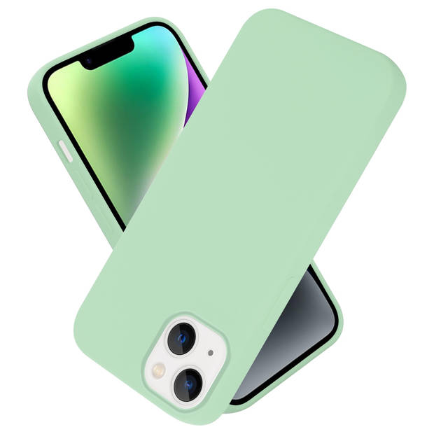 Cadorabo Hoesje geschikt voor Apple iPhone 14 Case in LIQUID LICHT GROEN - Beschermhoes TPU silicone Cover
