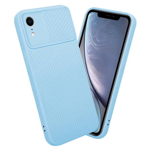 Cadorabo Hoesje geschikt voor Apple iPhone XR in Bonbon Licht Blauw - Beschermhoes TPU-silicone Case Cover