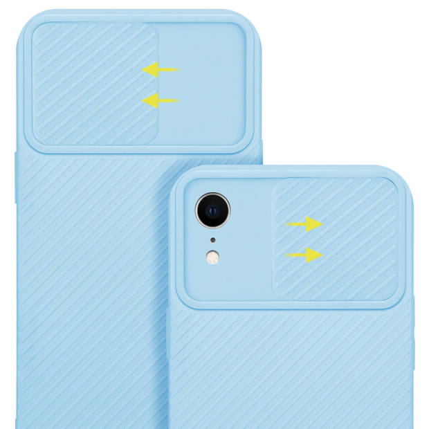 Cadorabo Hoesje geschikt voor Apple iPhone XR in Bonbon Licht Blauw - Beschermhoes TPU-silicone Case Cover