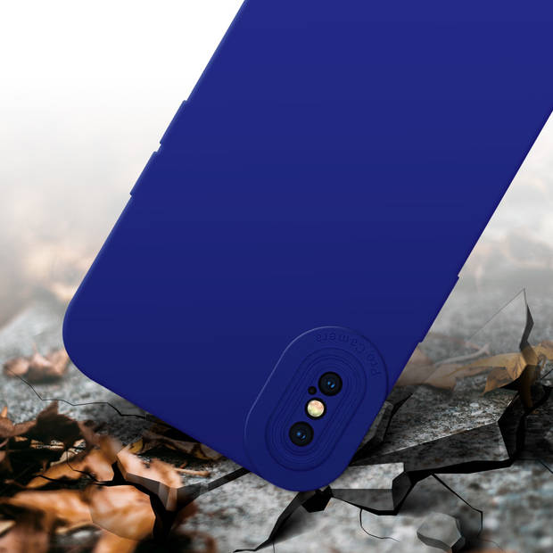 Cadorabo Hoesje geschikt voor Apple iPhone X / XS in FLUID BLAUW - Beschermhoes TPU silicone Cover Case