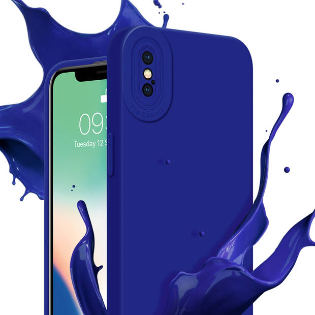 Cadorabo Hoesje geschikt voor Apple iPhone XS MAX in FLUID BLAUW - Beschermhoes TPU silicone Cover Case