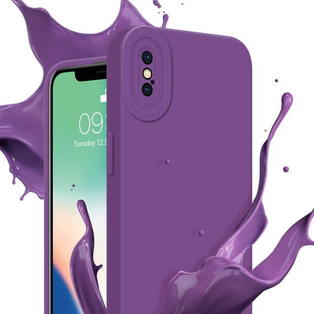 Cadorabo Hoesje geschikt voor Apple iPhone X / XS in FLUID MAT PAARS - Beschermhoes TPU silicone Cover Case