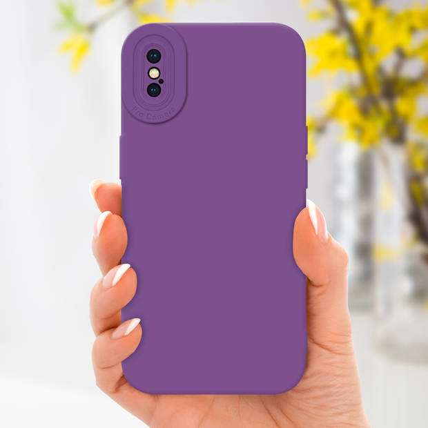 Cadorabo Hoesje geschikt voor Apple iPhone XS MAX in FLUID MAT PAARS - Beschermhoes TPU silicone Cover Case