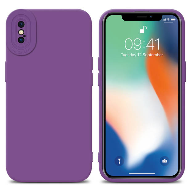 Cadorabo Hoesje geschikt voor Apple iPhone X / XS in FLUID MAT PAARS - Beschermhoes TPU silicone Cover Case