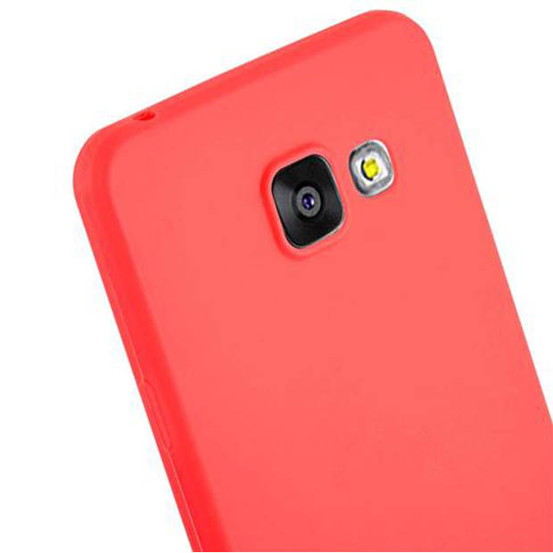 Cadorabo Hoesje geschikt voor Samsung Galaxy A3 2016 in CANDY ROOD - Beschermhoes TPU silicone Case Cover