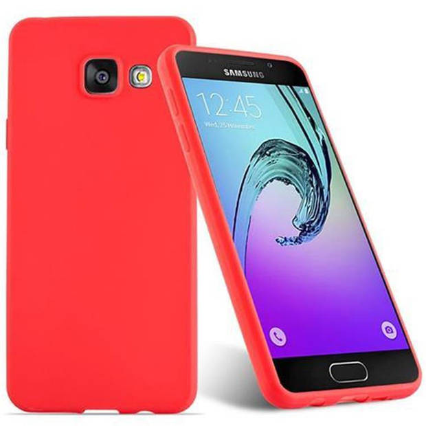 Cadorabo Hoesje geschikt voor Samsung Galaxy A3 2016 in CANDY ROOD - Beschermhoes TPU silicone Case Cover