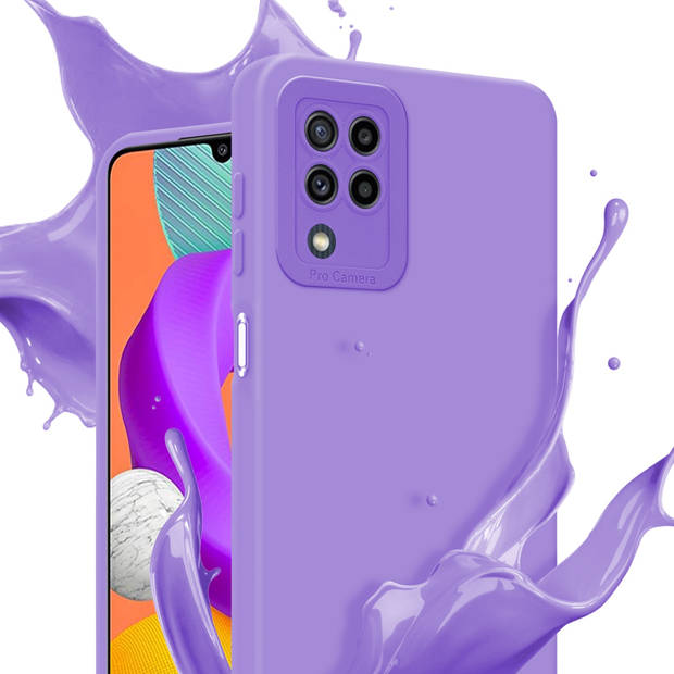 Cadorabo Hoesje geschikt voor Samsung Galaxy M22 / M32 4G in FLUID LICHT PAARS - Beschermhoes TPU silicone Cover Case