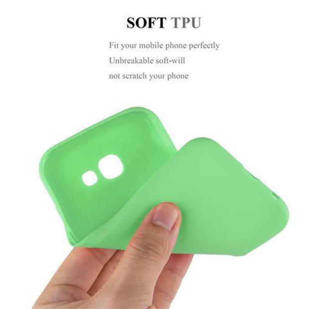 Cadorabo Hoesje geschikt voor Samsung Galaxy A3 2017 in CANDY PASTEL GROEN - Beschermhoes TPU silicone Case Cover